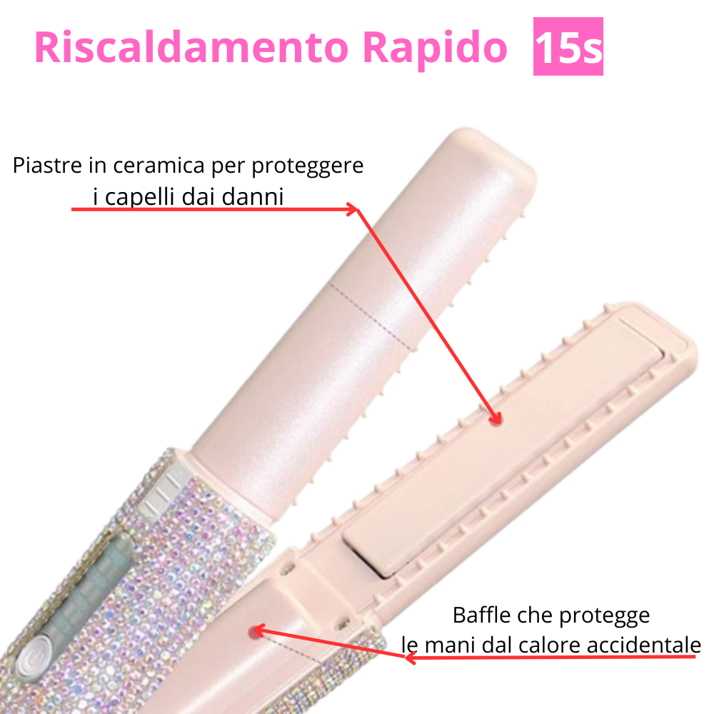 Piastra e Arricciacapelli USB 2-in-1