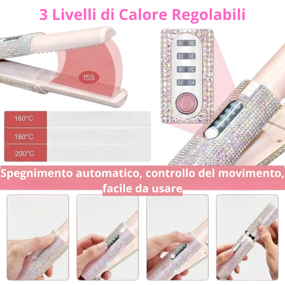 Piastra e Arricciacapelli USB 2-in-1